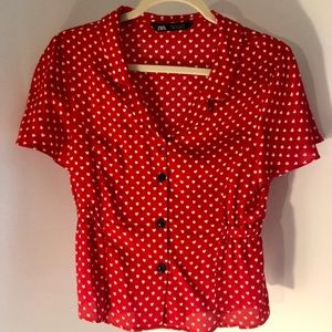Zara Top with Hearts